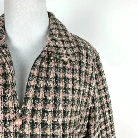 Vtg Jessica Howard blazer size 12 pink Gray tweed - Picture 3 of 12